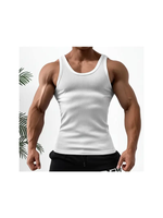 Nouveau design, vente en gros d'usine, stock disponible, gilet décontracté tricoté pour hommes, en coton et élasthanne, avec logo personnalisé, pour le sport et le fitness estival