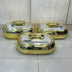 Set Scaldavivande per Grandi Banchetti 4.5L 5.5L 6.5L, Casseruola Dorata per l'Ospitalità del Medio Oriente e Servizi di Catering per Sale da Ballo - Product Image 1