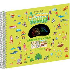 Collection d'<span class=keywords><strong>autocollants</strong></span> vierges <span class=keywords><strong>usborne</strong></span> personnalisés pour enfants couverture de livre de planche d'animaux pour enfants livre d'<span class=keywords><strong>autocollants</strong></span> réutilisables au point de selle de voiture mignon - Product Image 1