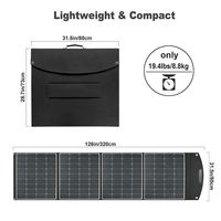 Panneau Solaire Monocristallin Pliable ETFE 400W 300W 200W 100W 80W avec Kit de Poteaux – Portable et Pliable pour l'UE