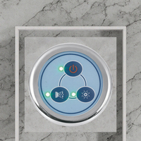 DXD A006-A Panneau de commande intelligent pour spa à remous moderne bleu en ABS étanche avec massage à air, installation encastrée