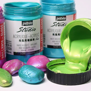 Pebeo-Ensemble de 300ml de peinture acrylique pure mate, non toxique, finition ultra mate, pour intérieur, peinture à la main, sur toile, couleur <span class=keywords><strong>pastel</strong></span>, macaron - Product Image 2