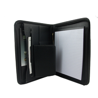 Porte-documents en cuir de luxe pour hommes d'affaires porte-documents en Pu portefeuille avec logo en relief personnalisé porte-documents sac avec cahier