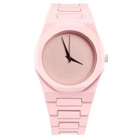 Jam Tangan Quartz Pasangan Model Oktagon Sederhana Modis dengan Tali Plastik Berbagai Warna dan Angka Arab, Laris Terjual