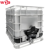 Réservoir de stockage IBC en acier inoxydable de 1000 L pour l'azote liquide et l'industrie du latex en forme rectangulaire ou carrée