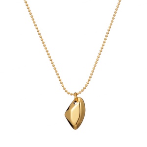 Collar Minimalista de Acero Inoxidable con Baño de Oro de 18K para Mujer, con Colgante Cuadrado Geométrico Irregular, Estilo INS, Cadenas para Clavícula - Product Image 1