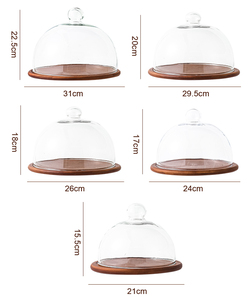 Support à gâteau couvert, <span class=keywords><strong>plat</strong></span> de service polyvalent pour desserts, support à gâteau avec couvercle en verre - Product Image 1
