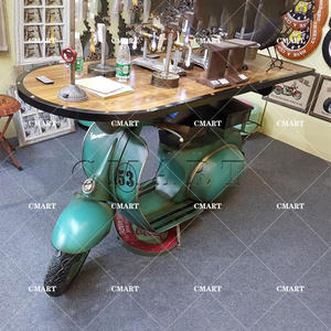 Table <span class=keywords><strong>de</strong></span> bar en métal vintage, sculpture <span class=keywords><strong>de</strong></span> <span class=keywords><strong>comptoir</strong></span> <span class=keywords><strong>de</strong></span> bar en fer steampunk, modèle Vespa scooter américain, sculpture <span class=keywords><strong>de</strong></span> table <span class=keywords><strong>de</strong></span> bar en forme <span class=keywords><strong>de</strong></span> <span class=keywords><strong>voiture</strong></span>, sculpture <span class=keywords><strong>de</strong></span> <span class=keywords><strong>comptoir</strong></span> <span class=keywords><strong>de</strong></span> bar en fer forgé. - Product Image 4