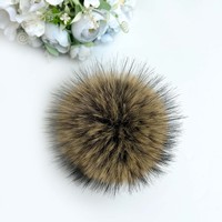 Pompons en fausse fourrure DIY 13 cm, pompons à clipser en fausse fourrure