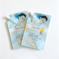 Pochette souple personnalisée avec bec verseur pour remplissage efficace, idéale pour l'emballage de gel douche et de lotion corporelle