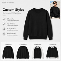 Sweat-shirt à col rond personnalisé avec logo, pour homme, poids lourd 260 g/m², pull uni, streetwear, fabrication OEM