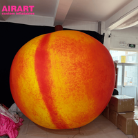 Ballon géant gonflable en forme de pêche, ballon gonflable en forme de fruit pour les événements du marché aux fruits