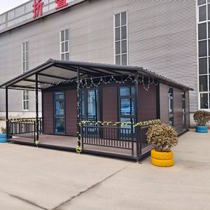 Casas Contenedor Tipo Trailer de 20 pies con Techo Plano y Diseño Inclinado, Material de Panel Sándwich para Uso como Oficina Moderna - Product Image 2