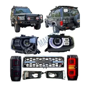 MAICTOP car accessories conversion grills taillight fog lamp lc79 head lights for landcruiser 79 75 76 series Fj79 hardtop