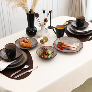 The Round Kitchen Plate Set and the Unique Reactive Glaze Microwave Safe Tableware Set of Promotional Mugs Make Your Home - Product Image 5