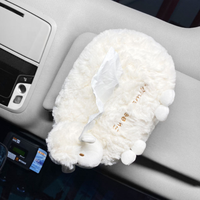 Porte-mouchoirs de voiture mignon serviette en papier accroché au pare-soleil de voiture siège arrière sac à mouchoirs boîte porte-mouchoirs de voiture blanc