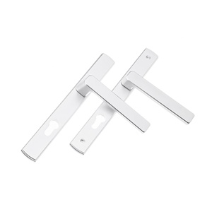 Poignées <span class=keywords><strong>de</strong></span> <span class=keywords><strong>porte</strong></span> haut <span class=keywords><strong>de</strong></span> gamme en aluminium forgé, style chinois moderne, avec interaxe <span class=keywords><strong>de</strong></span> 92/85 mm pour portes battantes doubles - Product Image 1