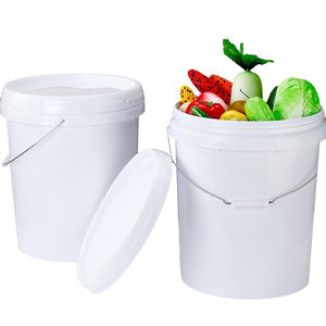 Usine En Gros Vide 5 Gallon En <span class=keywords><strong>Plastique</strong></span> Blanc Seau De Peinture Avec Couvercles Poignée 20 <span class=keywords><strong>Litres</strong></span> Seau Baril pour Essence Lavage Poweder - Product Image 2