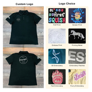 Jersey de hombre de botón suave ligero 180GSM de alta calidad para camisa uniforme Formal de dobladillo dividido suelto en patrón sólido negro - Product Image 2