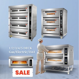 Vaporizador de agua de cocina de tamaño comercial, placa de piedra, Pizza de Gas eléctrica, 1 cubierta, 2 bandejas, <span class=keywords><strong>horno</strong></span> individual de 3 cubiertas dobles <span class=keywords><strong>para</strong></span> pequeñas empresas - Product Image 3