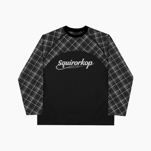 เสื้อยืดสองชั้นแบบสตรีทแวร์สำหรับผู้ชาย Squirorkop Custom 2-in-1 ผ้าตาข่ายทรงโอเวอร์ไซส์ ลายสก็อต - Product Image 4
