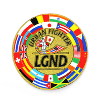 Patchs thermocollants brodés personnalisés Drapeau de serveur en chenille Patchs adhésifs pour vêtements avec formes de cœur et d'alphabet pour vêtements et sacs