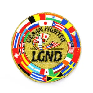 Adesivo personalizado chenille patches para bandeira, adesivos para roupas personalizados