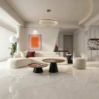 Carrelage en porcelaine de luxe aspect marbre veiné doré, poli, émaillé, imperméable, isolant thermique, 9-12 mm, pour murs et sols