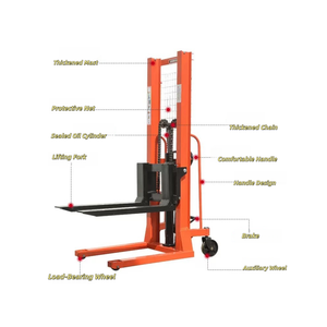 Yishu निर्माता कस्टम प्रभावी बहुक्रियाशील टिकाऊ हाइड्रोलिक 1t 2t मैनुअल फोर्कलिफ्ट उच्च गुणवत्ता वाले पैलेट स्टेकर - Product Image 1