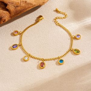 Fashion Charm Bracelets Stainless Steel Gold Tone Butterfly Flower Lip Pendant Women's Jewelry Gift Accessory - Product Image 3