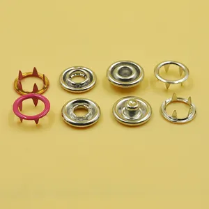 Hersteller Schnapp verschluss hochwertige Ring zinken Druckknopf Baby tücher lackiert Mode Zinken Druckknopf ringe