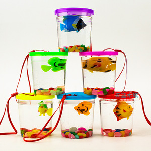 Mini Pecera de Plástico con Tapa y Cuerda, Caja de Acuario Transparente <span class=keywords><strong>para</strong></span> Peces Pequeños, <span class=keywords><strong>Medusas</strong></span>, Tortugas - Venta al por Mayor - Product Image 4