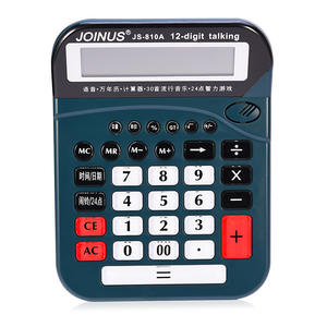 เครื่องคิดเลขพูดได้ 12 หลัก รุ่น Joinus Js810a พร้อมฟังก์ชั่นเสียง สำหรับใช้ในสำนักงานและทางการเงิน สีฟ้า - Product Image 3