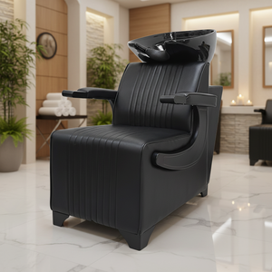 เก้าอี้ทำผมดีไซน์ทันสมัยแบบเตียงพร้อมอ่างสระผม  วัสดุพลาสติก - Product Image 1