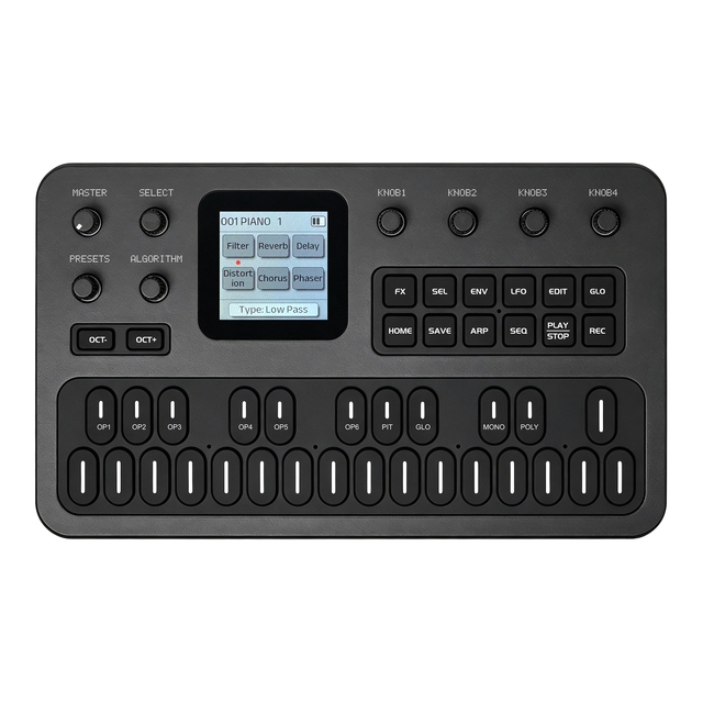 M-VAVE FM-1 Portable Mini FM 6 Operator Desktop Digital Multi Effects Music Synthesizer MIDI Keyboard