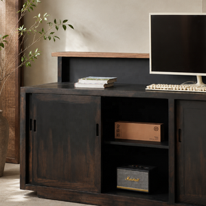 <span class=keywords><strong>Comptoir</strong></span> de réception en <span class=keywords><strong>bois</strong></span> massif de style Wabi Sabi, <span class=keywords><strong>comptoir</strong></span> de caisse moderne pour bureau et salon - Product Image 4