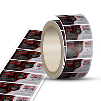 Autocollants en papier adhésif imperméables anti-contrefaçon personnalisés pour flacons en verre cosmétiques (parfum, rouge à lèvres) Emballage haut de gamme
