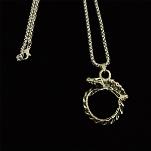 Biểu Tượng Tùy Chỉnh Cổ Rồng Vòng Mặt Dây Chuyền Vòng Cổ Người Đàn Ông Hip Hop Phong Cách 3D Thiết Kế Độc Đáo Thép Không Gỉ Mô Hình Các Bên Đồ Trang Sức - Product Image 2