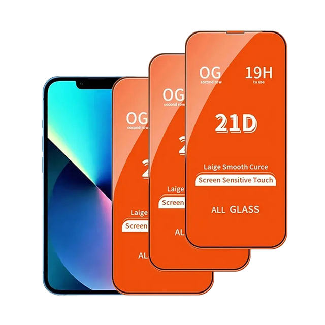 Wholesale Hot Sales Anti-scratch HD Clear 21D Tempered Glass Screen Protector for 15 14 13 12