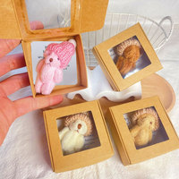 Mini ours en peluche personnalisé pour le soutien émotionnel, avec carte, en boîte, pour soulager l'anxiété, cadeau en gros