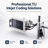 专业级 TIJ 2.5 在线打印机 T110-M 工业编码解决方案，带实时数据库，适用于生产线