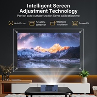 Proyector Inteligente de Videojuegos Nativo 1080P Android 8K, 600ANSI de Alto Lumen, Inalámbrico para Reuniones, Wifi, Enfoque Automático