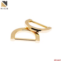 Aksesoris Tas Tangan Ring D Logam 19.8mm, Tersedia, Bahan Zinc Alloy, Bentuk D, Gesper Tahan Lama, Konektor Gantungan untuk Tas Pakaian