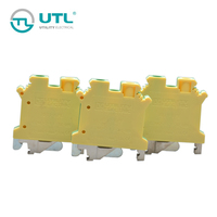 Borniers de connecteur de câblage de terre à vis de haute qualité UTL 6mm avec pied en métal PE USLKG6N
