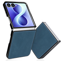 Étui intégral personnalisable en cuir véritable avec fente pour cartes et protection à 360° pour téléphone pliable Z Flip 8 – Fabricant