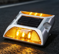 YINGHUI Balise solaire LED pour signalisation routière, pour parking, en aluminium moulé, indice IP68, distance visuelle >800m, mode clignotant/continu