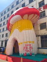 Abri événementiel gonflable personnalisable en forme de champignon, en tissu Oxford, impression numérique, pour fêtes en extérieur, événements promotionnels