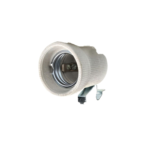 Portalampada E-27 in Porcellana, Design Laterale, Ideale per Illuminazione Decorativa e Funzionale in Case e Uffici. - Product Image 1