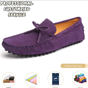 أحذية من الشركة المصنعة للبيع المباشر ممتازة جلد الغزال الصناعي الأخفاف الانزلاق على أحذية قارب الرجال الخف مخصص - Product Image 2