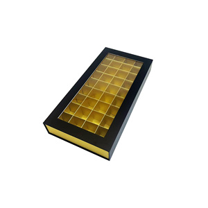 Paper <strong>Chocolate</strong> Packaging 24 Lattices Custom Design Golden Insert Dividers Food Gift Box for Birthday <strong>Valentine</strong> <strong>S</strong> <strong>Day</strong> Party - Product Image 5